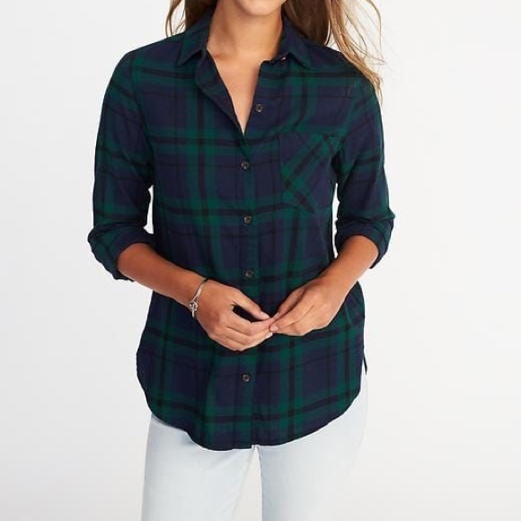 Old Navy Tops - Plaid button up women’s